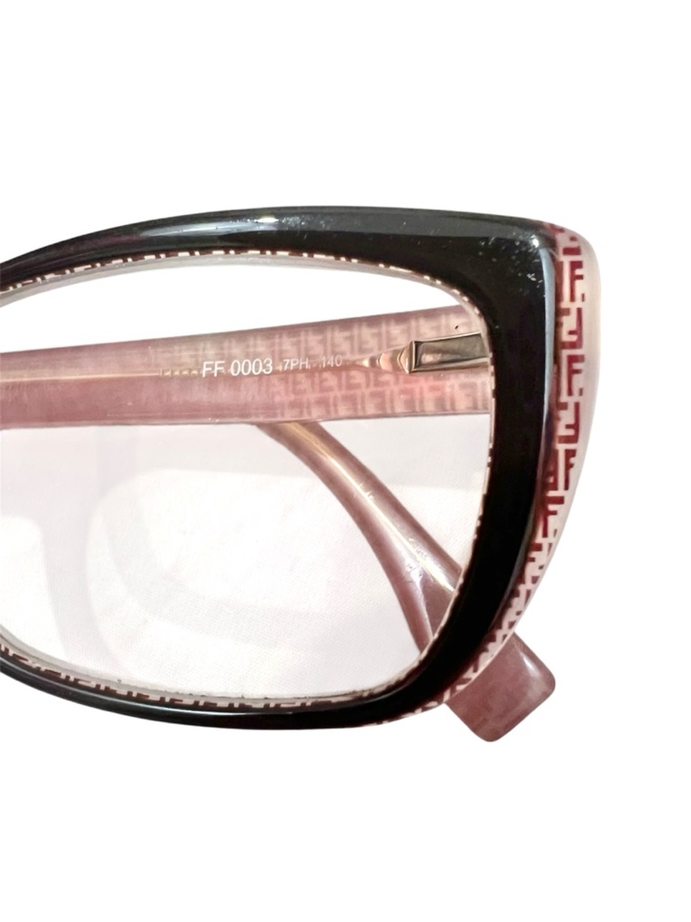 Fendi FF Monogram Prescription Rectangle Cat Eye Glasses Frames FF0003 7PH ITALY - Picture 7 of 16